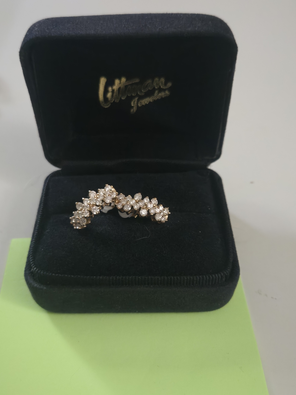 💎14k Gold & Natural Diamond Earrings By Littman Jewelers - Picture 3 of 5